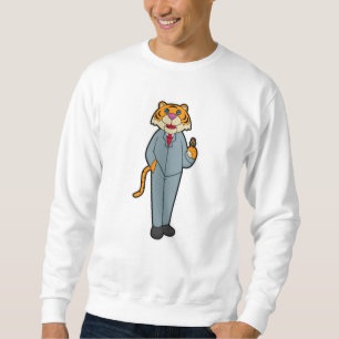 Tiger as Groom with Wedding ring Sweatshirt