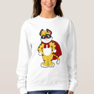 Tiger as Hero with Mask & Cape Sweatshirt