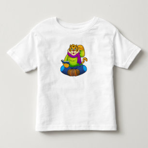 Tiger as Nerd with Book Toddler T-shirt