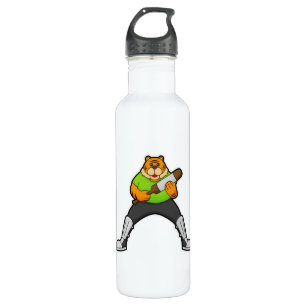 Tiger at Cricket with Cricket bat 710 Ml Water Bottle