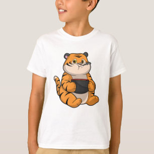 Tiger at Eating with Bowl T-Shirt