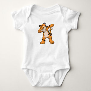 Tiger at Hip Hop Dance Dab Baby Bodysuit