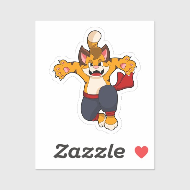 Tiger at Martial arts Karate (Sheet)