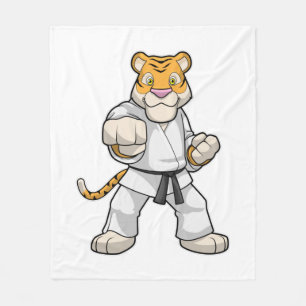 Tiger at Martial arts Karate Fleece Blanket