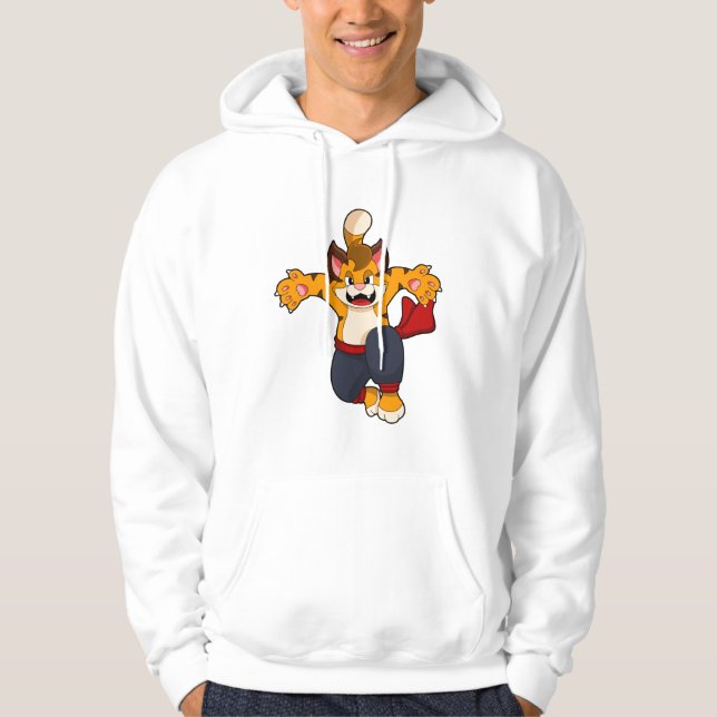 Tiger at Martial arts Karate Hoodie (Front)