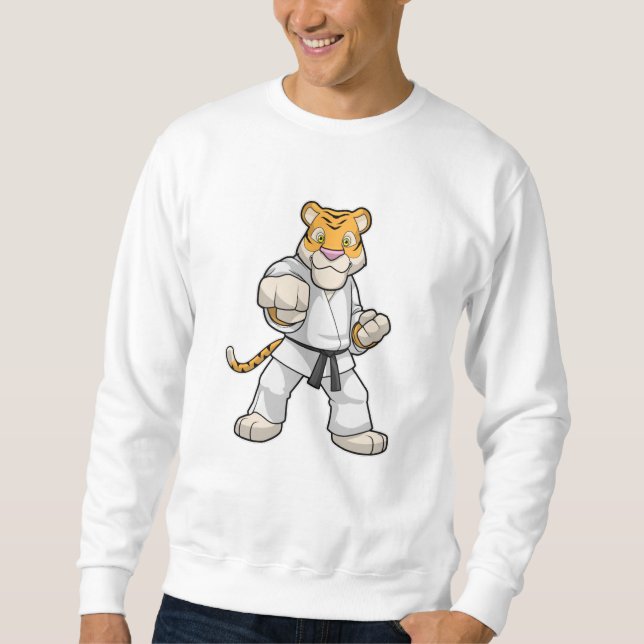 Tiger at Martial arts Karate Sweatshirt (Front)