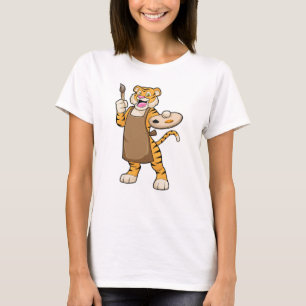 Tiger at Painting with Paint & Brush T-Shirt