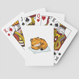 Tiger at Sleeping with Pillow Playing Cards