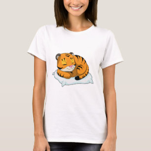Tiger at Sleeping with Pillow T-Shirt
