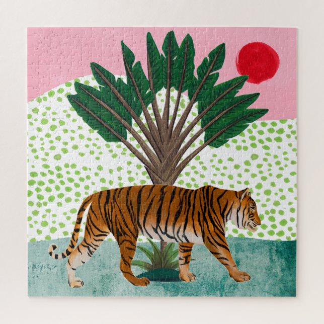 Tiger at Sunset Jigsaw Puzzle (Vertical)