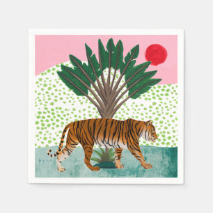 Tiger at Sunset Napkin