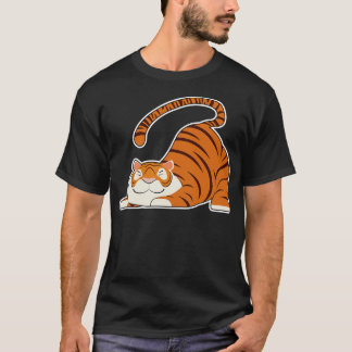 Tiger at Yoga Stretching Exercises T-Shirt