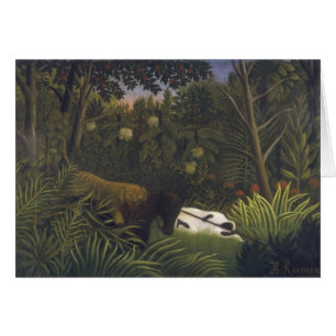 Tiger Attacking a Horse and a Sleeping Black Man (