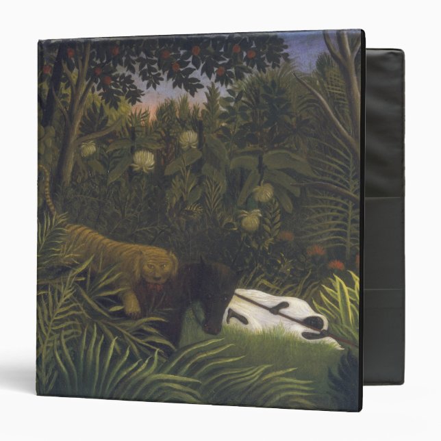 Tiger Attacking a Horse and a Sleeping Black Man ( Binder (Front/Inside)