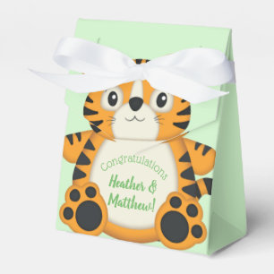 Tiger Baby Shower Safari Favor Box