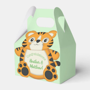Tiger Baby Shower Safari Favor Box