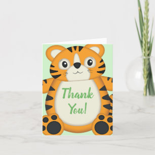 Tiger Baby Shower Safari Thank You Card