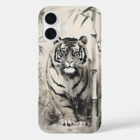 Tiger Bamboo Ink Painting