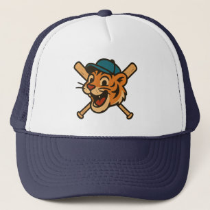 Tiger Baseball Sports Mom Dad Gifts Funny Graphic Trucker Hat