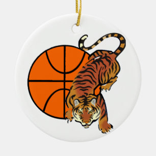 Tiger Basketball T-shirts and Gifts Ceramic Ornament