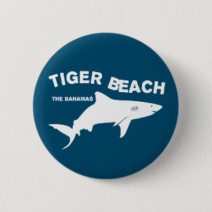 Tiger Beach - The Bahamas Diving With Sharks 2 Inch Round Button