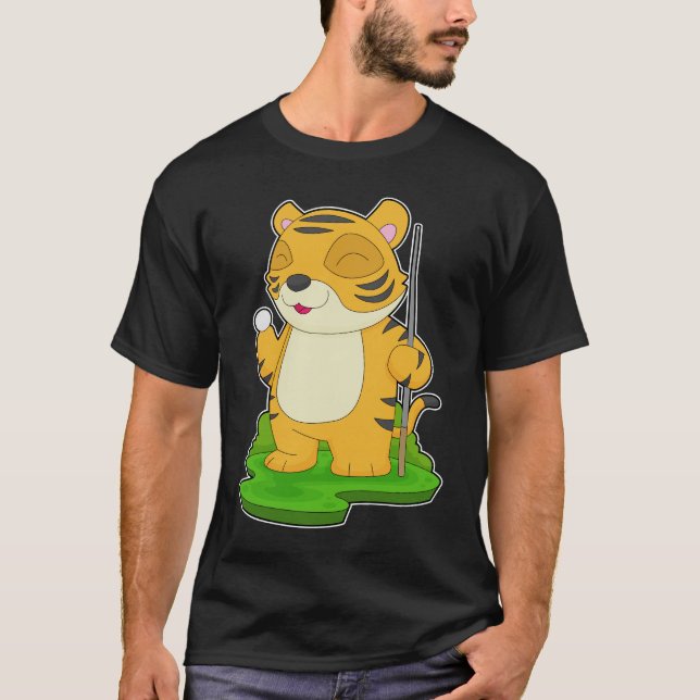 Tiger Billiard Queue T-Shirt (Front)