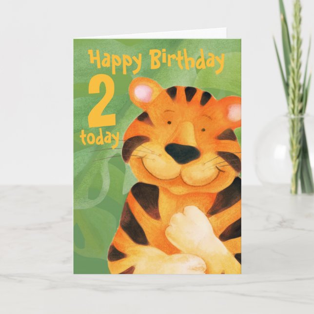 Tiger Birthday Card 2 today (Front)