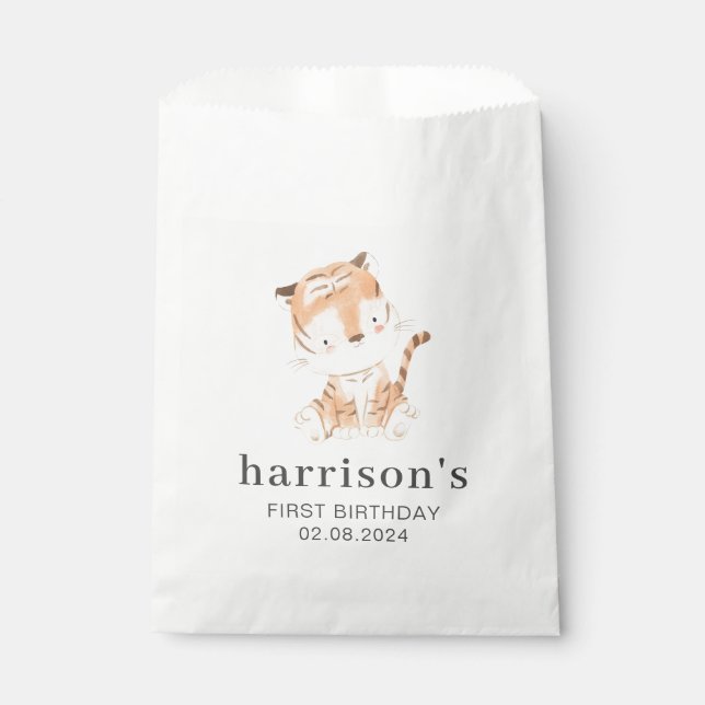 Tiger Birthday Favour Bag (Front)