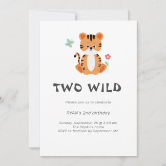 Tiger Birthday Invitation 