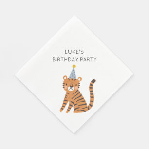 Tiger Birthday Napkin