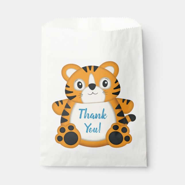 Tiger Birthday Party Favour Bag (Front)