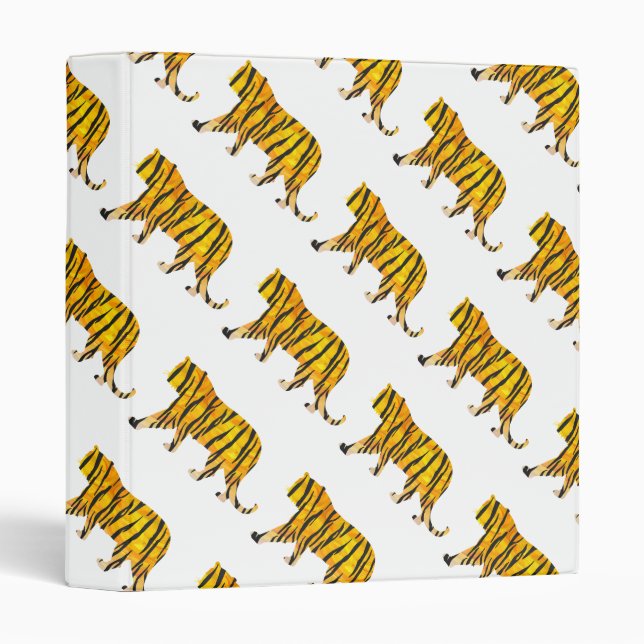 Tiger Black and Orange Print Binder (Front/Spine)