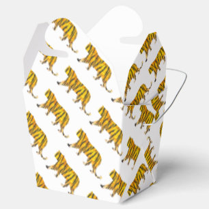 Tiger Black and Orange Print Favor Box