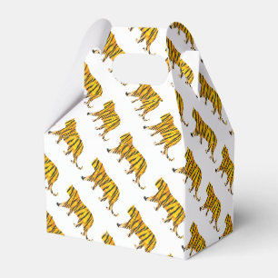 Tiger Black and Orange Print Favor Box