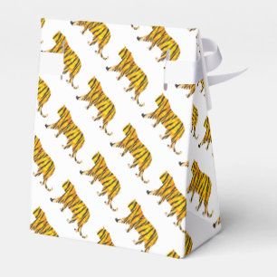 Tiger Black and Orange Print Favor Box