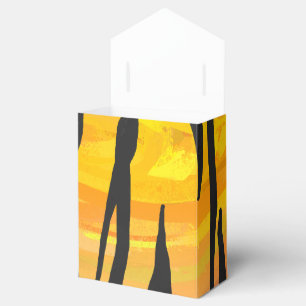 Tiger Black and Orange Print Favor Box
