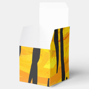 Tiger Black and Orange Print Favor Box