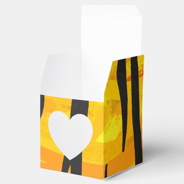 Tiger Black and Orange Print Favor Box (Opened)