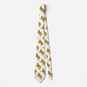 Tiger Black and Orange Print Tie