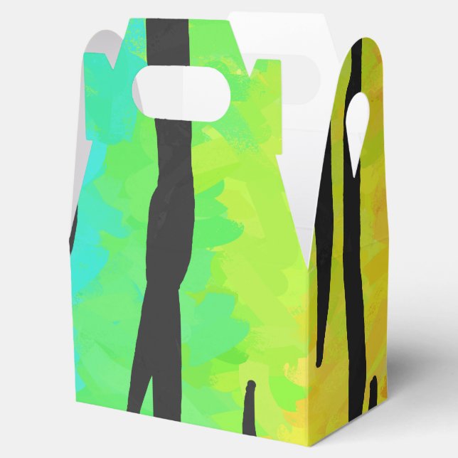 Tiger Black and Rainbow Gifts Favor Box (Opened)