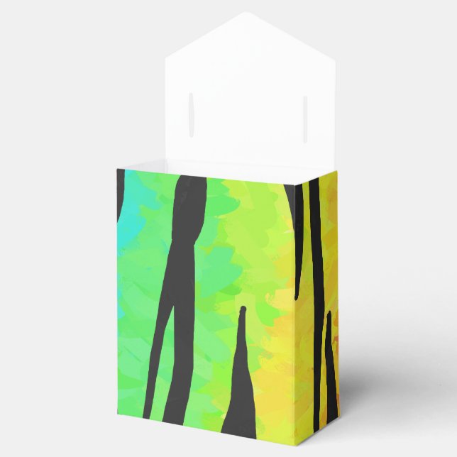 Tiger Black and Rainbow Gifts Favor Box (Opened)