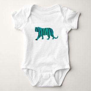 Tiger Black and Teal Silhouettes shirts