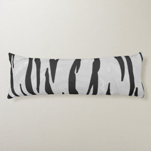 Tiger Black and White Print Body Pillow