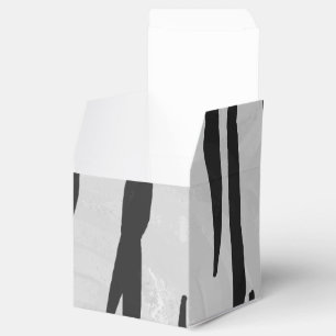 Tiger Black and White Print Favor Box