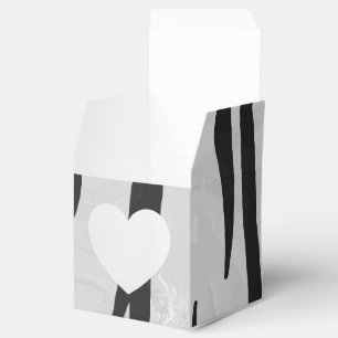 Tiger Black and White Print Favor Box