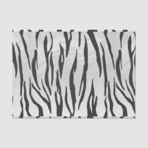 Tiger Black and White Print Tissue Paper