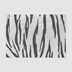 Tiger Black and White Print Tissue Paper