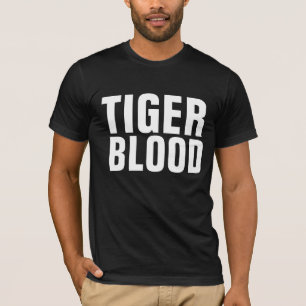 TIGER BLOOD MENS FUNNY T-SHIRTS