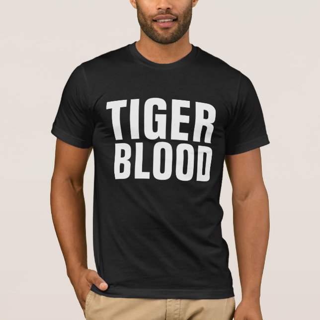 TIGER BLOOD MENS FUNNY T-SHIRTS (Front)