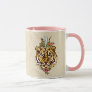 Tiger Boho Style Portrait Mug
